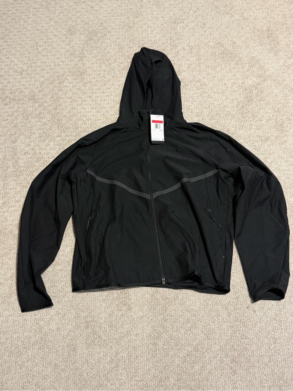 Nike Tech Men's Black Full-Zip Hooded Jacket